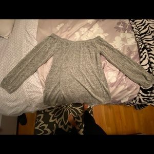 Grey off the shoulder top